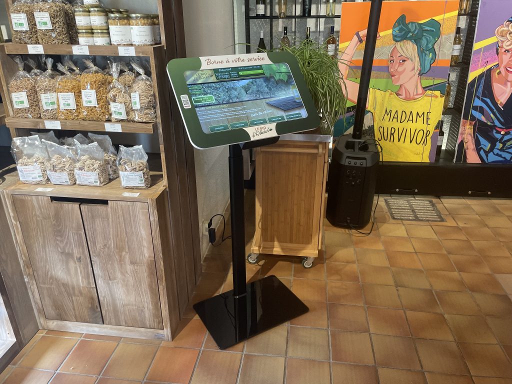 Borne interactive sur lieu de vente